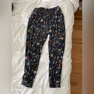 H&M Navy Floral Joggers Medium